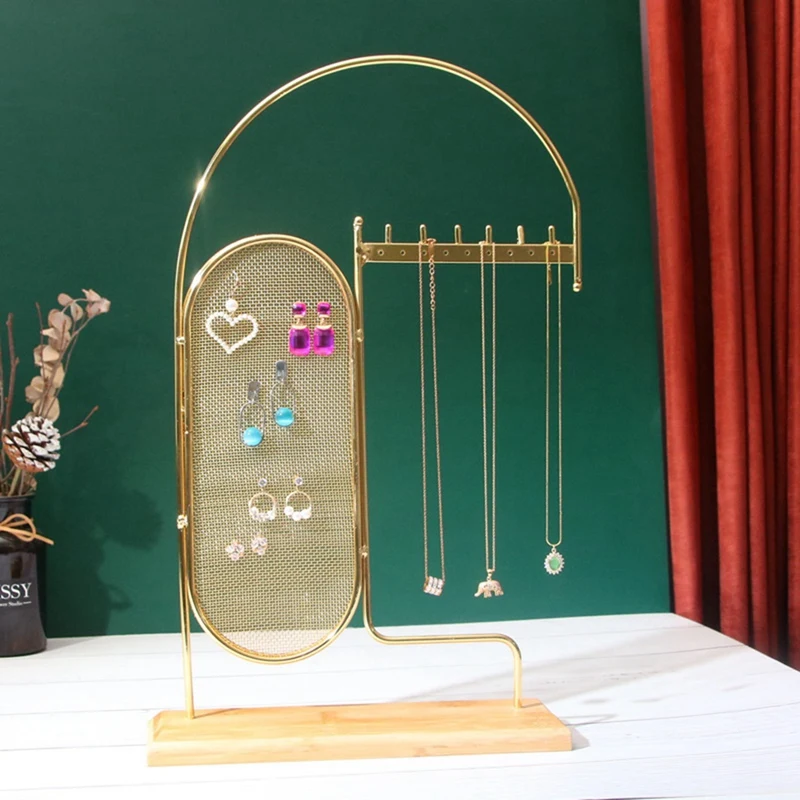 

Earring Holder Organizer Display, Jewelry Display Stands for Shows, Mesh Design Necklace and Earring Display Stand