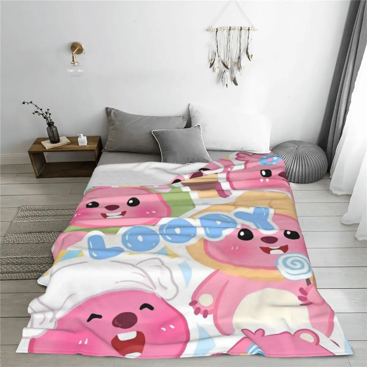 Мультяшные одеяла Zanmang Loopy милые летние флисовые многофункциональные легкие