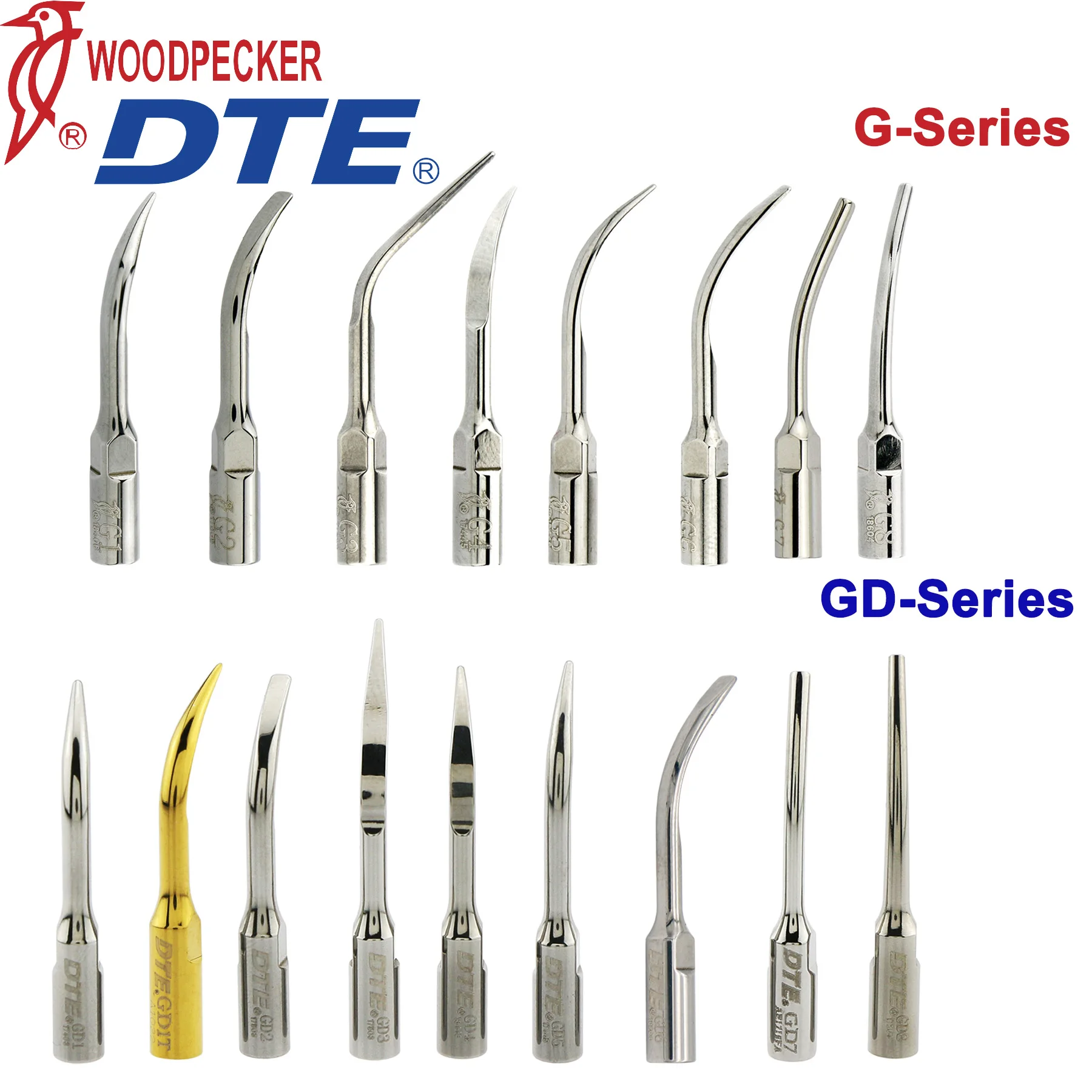 

Original Woodpecker DTE Dental Ultrasonic Scaler G/GD Series Scaling Tips For EMS UDS NSK SATELEC Scaler Handpiece Dentist Tool