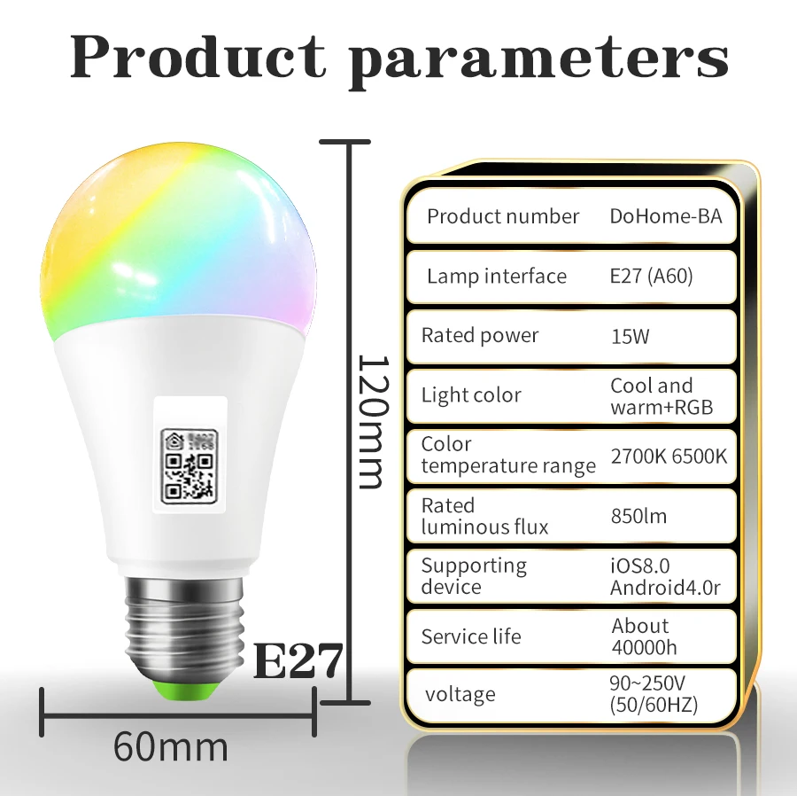 Homekit Alexa Smart Bulb Wifi Led Light Bulb E27 RGB Lamp 220V 110V Yandex Alice Google Home Siri Voice Control App for Iphone images - 6