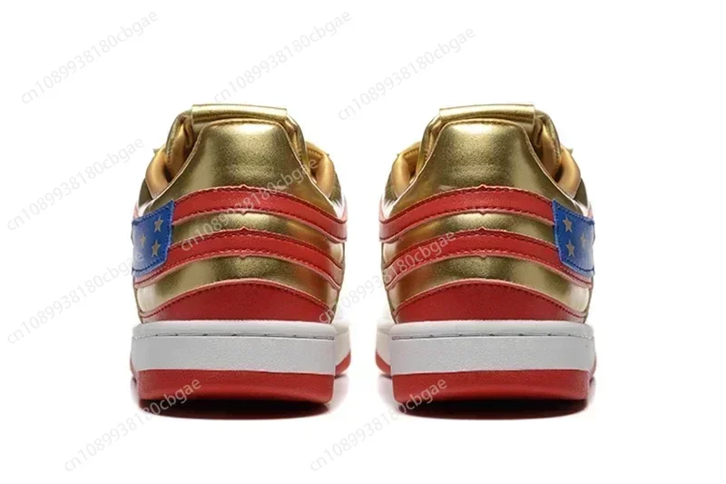 2024 Trump Shoes MAGA NEVER SURRENDER Низкие кроссовки белого черного золотого цвета спортивная