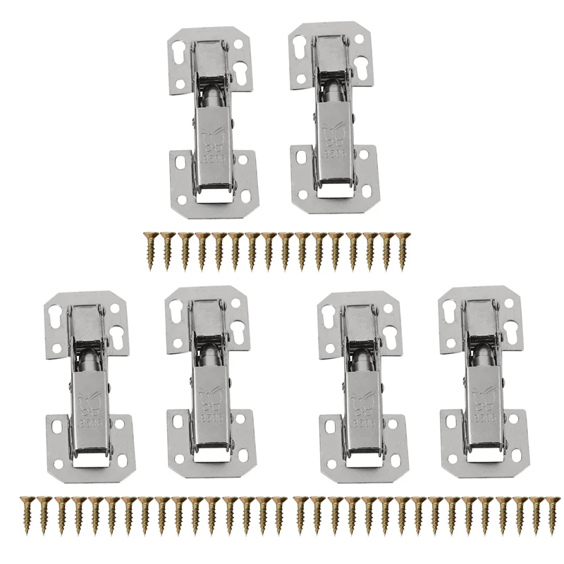 

6Pcs Soft Close Kitchen Cupboard Cabinet Wardrobe 90Degree Door Hinges & Screws