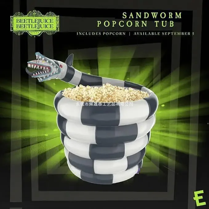 New creative resin flowerpot sandworm potted plant andworm bucket parody popcorn desktop decoration craft ornament