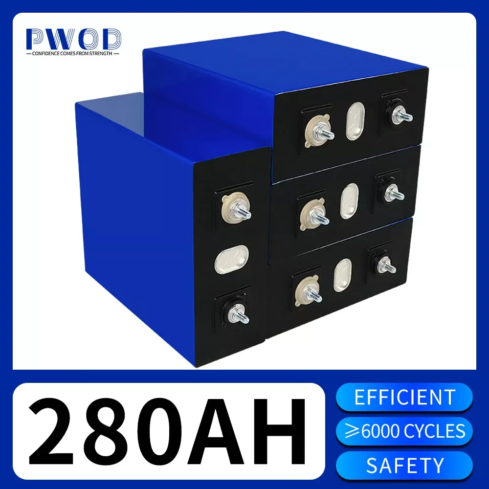 

Lifepo4 Battery 280ah 3.2V Cell Fully Matched DIY 4/8/16/32PCS DIY 12V 24V 48V Rechargeable Solar Home Boat RV Off Grid Battery