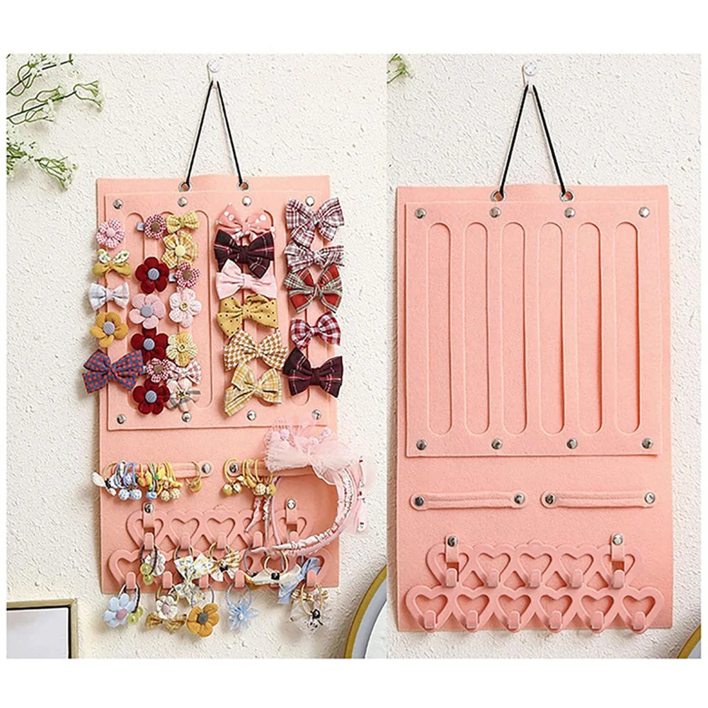 Hair Bows Organizer Large Capacity Headband Holder Wall Hanging Hair Clip Storage Hanger Space Saving Hair Girls Room Wall Decor