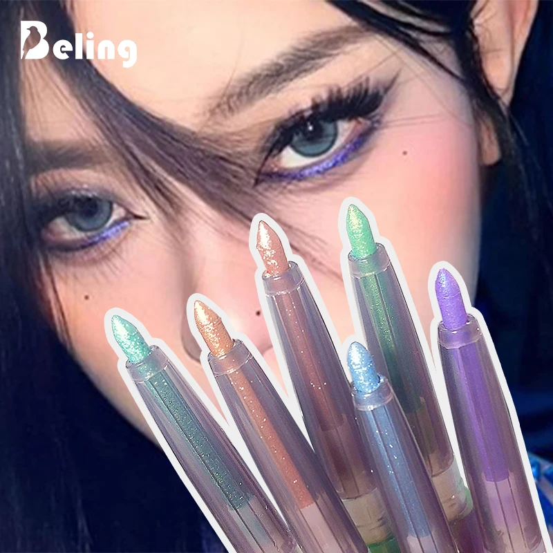 

Beling Shiny Diamond Eyeliner Pencil Green Gold Purple Glitter Eye Shadow Lying Silkworm Pen Waterproof Cosmetics Women Makeup