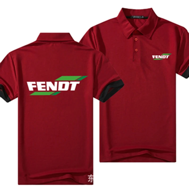 

Marke fendt-traktoren Polo Shirt Männer Baumwolle Kurzarm T Shirts Mens Casual Sommer Atmungs Einfarbig Polos hemd