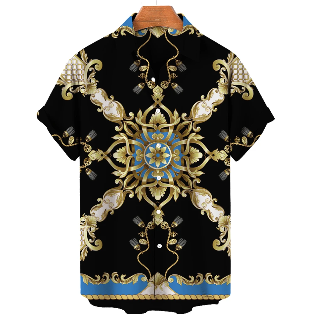 

Unisex 5xl Breathable Men's Hawaiian Shirts Baroque French T Shirt 3d Print Fashion High Street Loose Top Men's Shirt Streetwear
