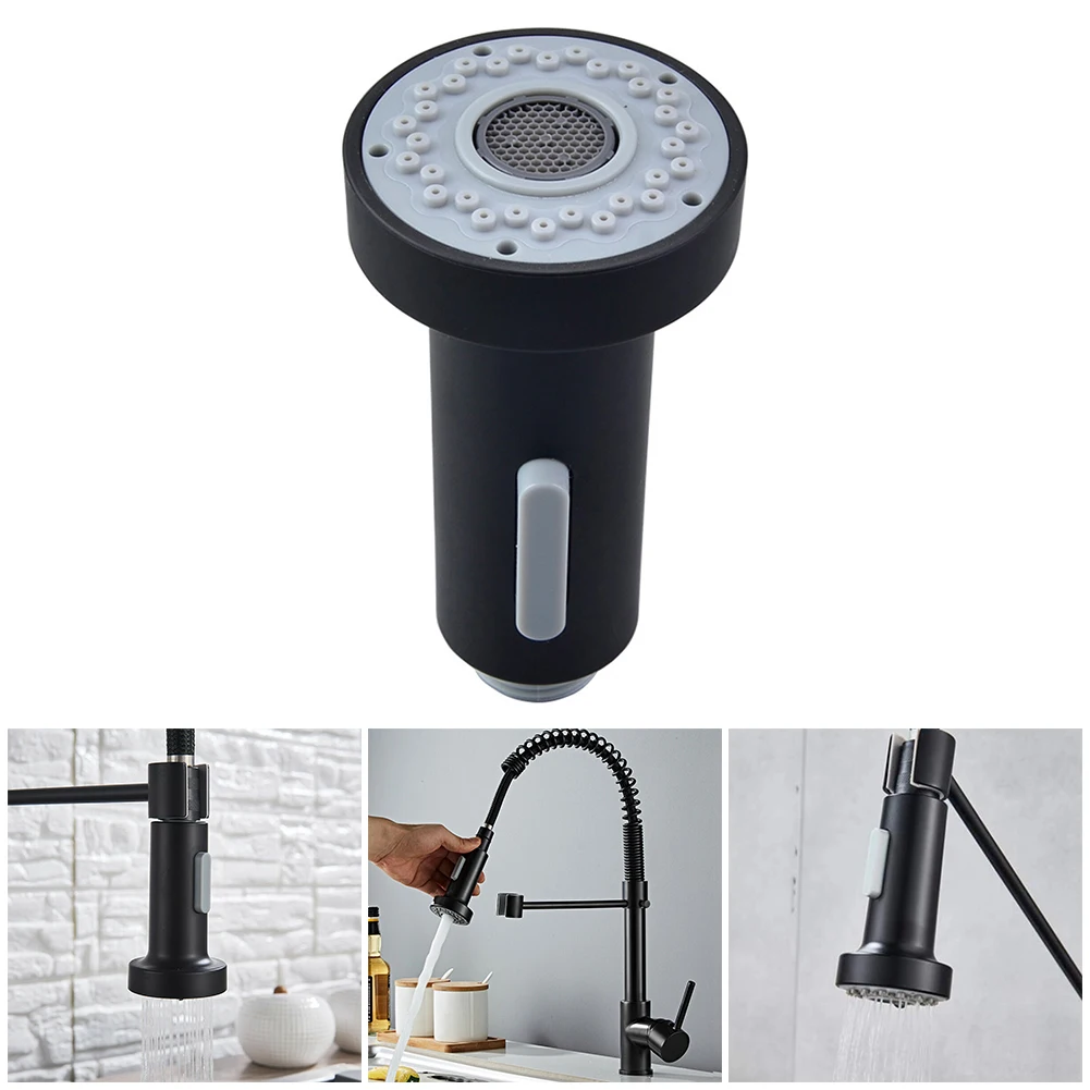 Sink Faucet Tap Home Shower Head Sink Faucet Tap Spare Spray Black Fixtures For Kitchen Plastic Nozzle Pull Out
