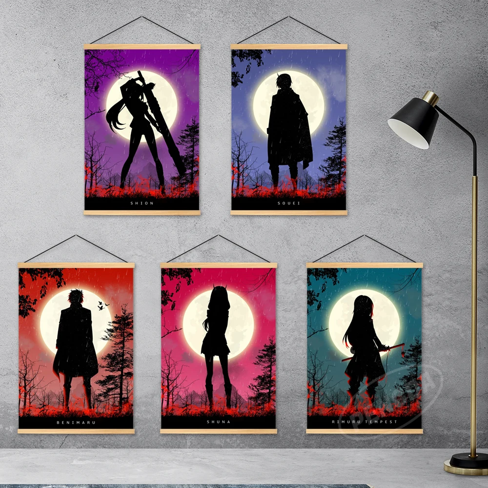 

Японское украшение для дома Shion стена Shuna художественная живопись Souei подвесное украшение под дерево Rimuru Tempest холст печать картина плакат