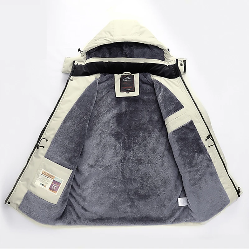 2023 New men's winter coat outdoor fashion soft shell hooded windproof waterproof charge coat warm ultra-light parka for men