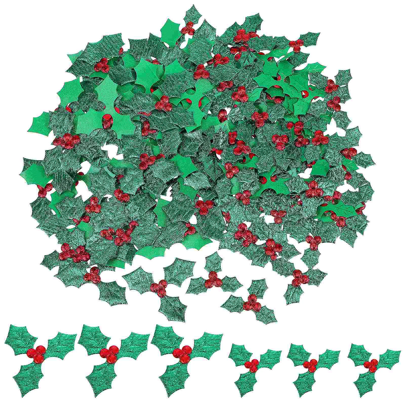 

200 Pcs Gold Silver Cloth Christmas Decorations Fabric Artificial Leaves Ornament