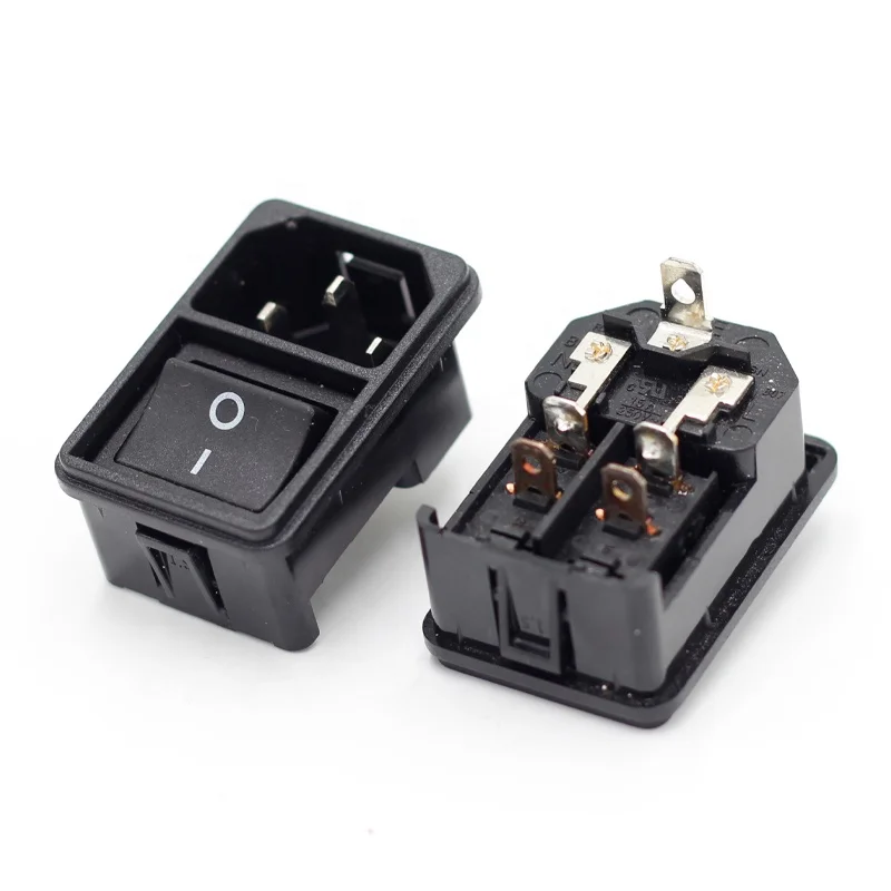 

Электрическая розетка 2 в 1 с выключателем 15 А, 10 А, 250 В, IEC 60320, C14