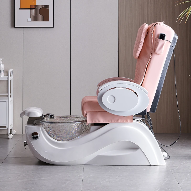 Салон красоты ногтей гидромассажный насос для ног спа массаж розовый стул
