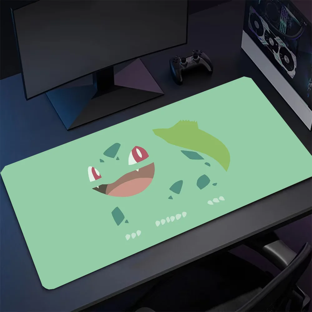 Cute B-Bulbasaur P-pokemon Mousepad Large Gaming Mouse Pad LockEdge Thickened Computer Keyboard Table Desk Mat