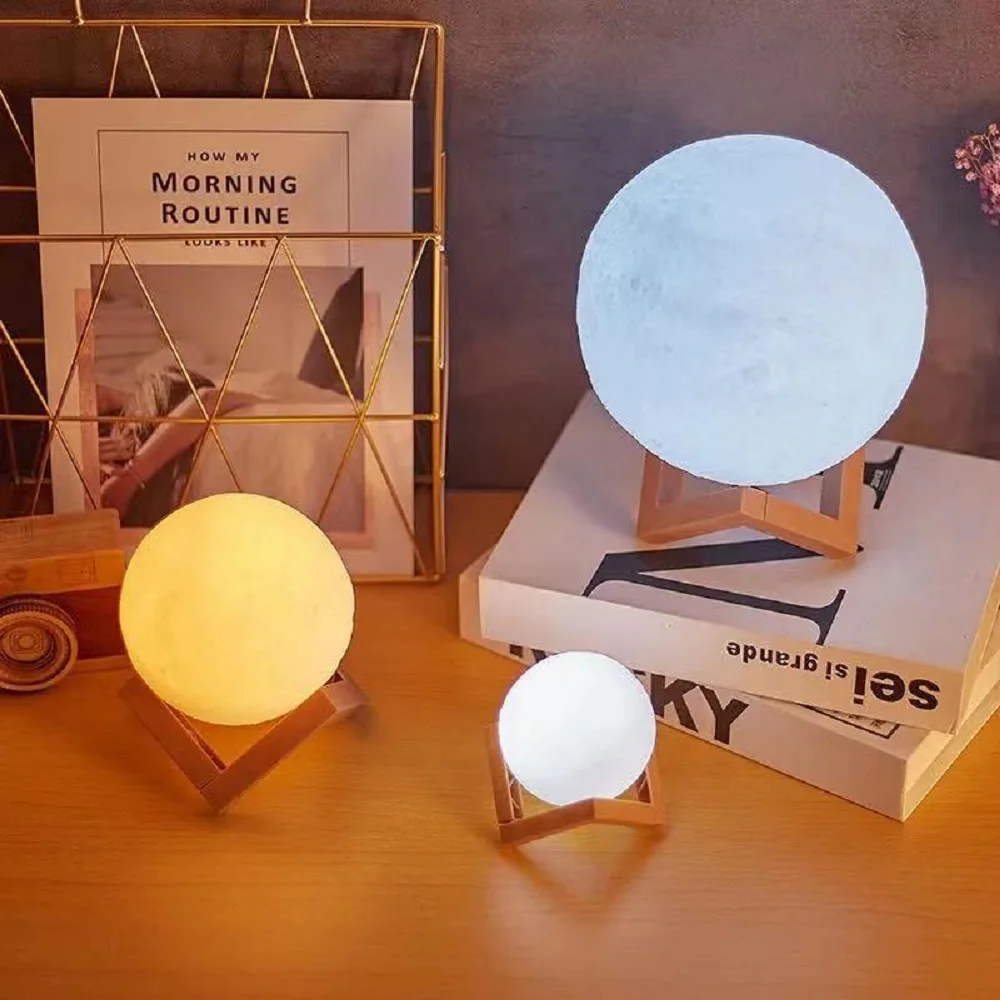 

LED Moon Lamp MINI 3D Table Lamp 8/10/12/15/18/20CM Night Light Room Decorative Lighting Light DIY Kid Birthday Gift