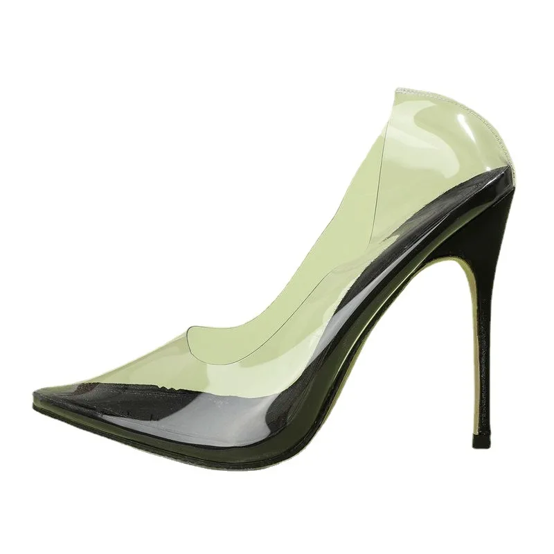 

High Heels Women's 2022 New Transparent Pointed Thin Heel Shallow Mouth Single Shoe