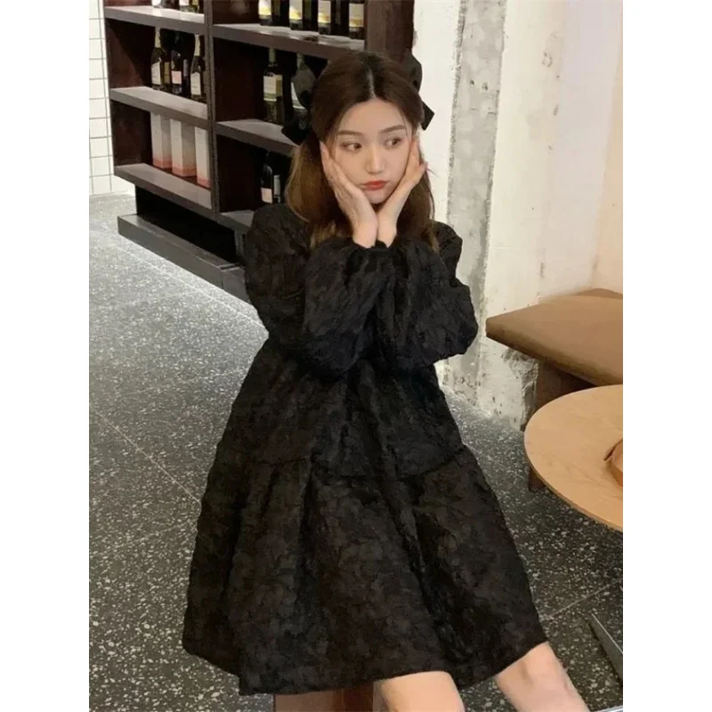 QWEEK готическое черное платье большого размера в стиле Харадзюку женские