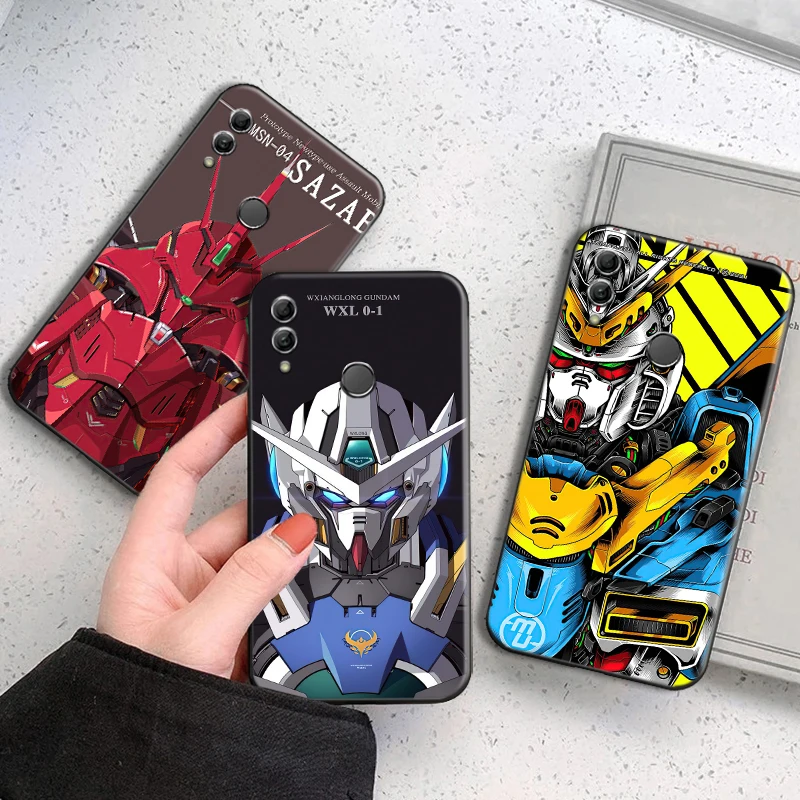 

Mobile Suit GUNDAM Phone Case For Huawei Honor 7A 7X 8 8X 8C 9 V9 9A 9S 9X 9 Lite 9X Lite 8 9 Pro Liquid Silicon Black Back