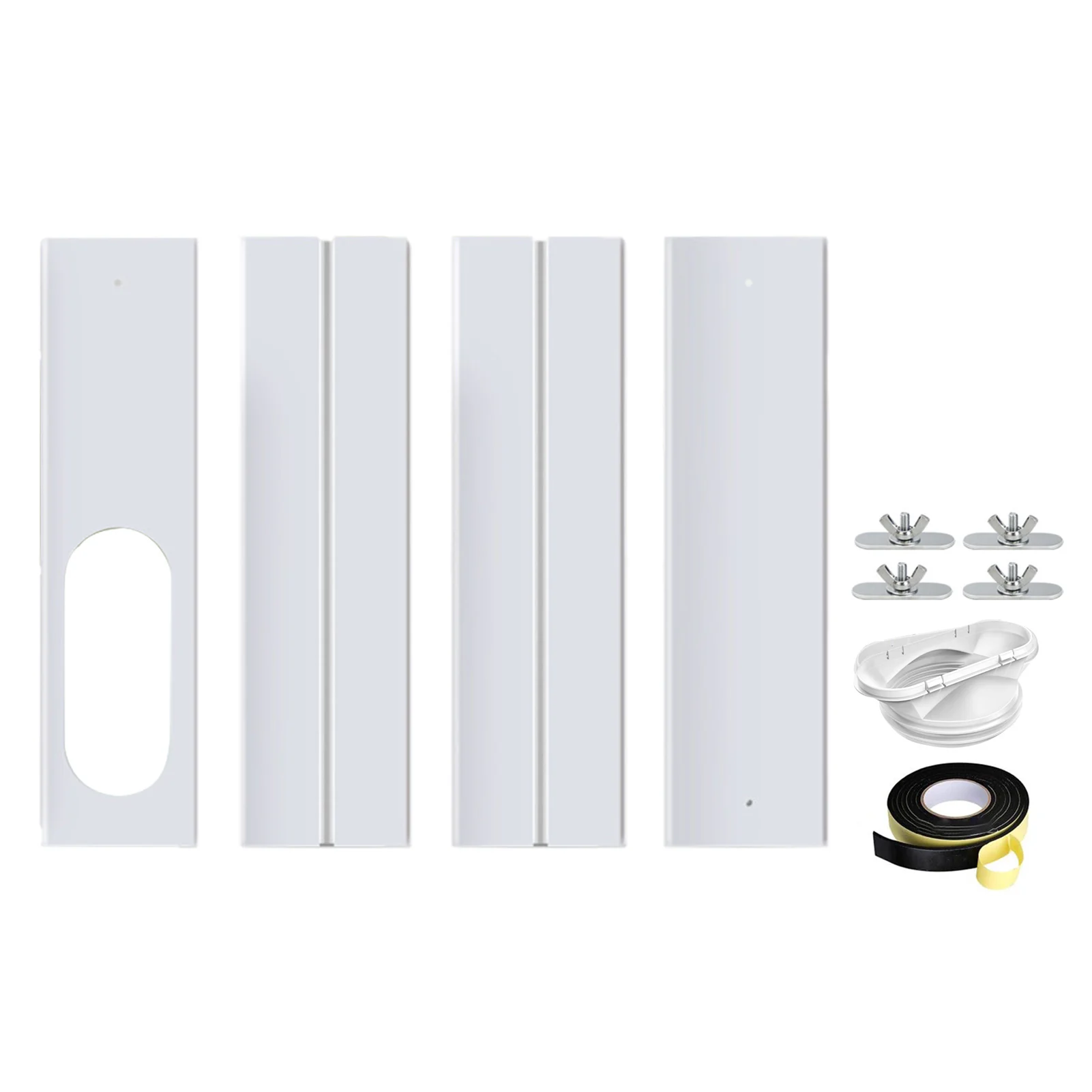 

AC Window Vent Kit AC Window Vent Kit Keep Air Fresh Portable AC Window Kit Adjustable Length With Novel Sliding Rail Design