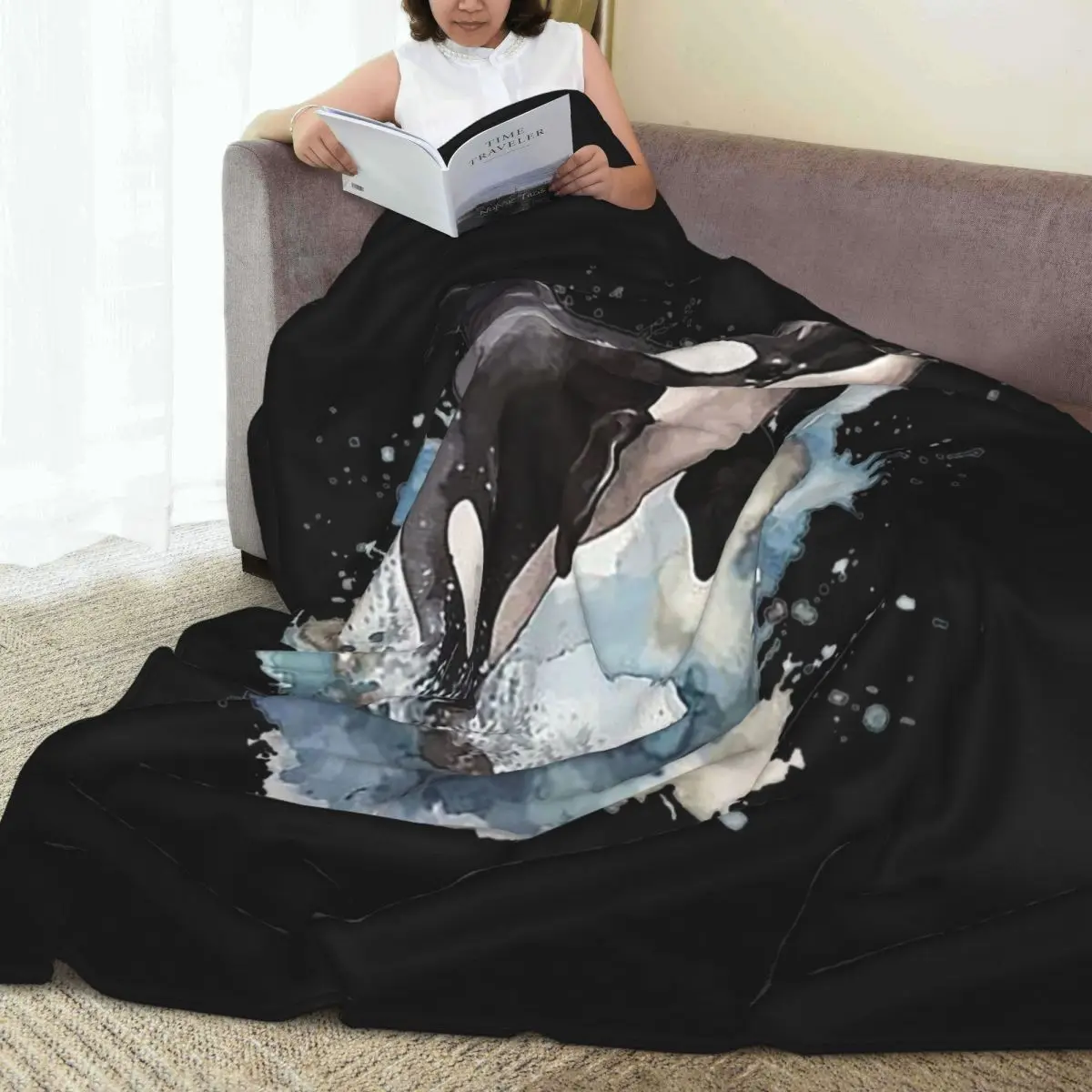 Фланелевое одеяло Orca Aquatic Sea Ocean