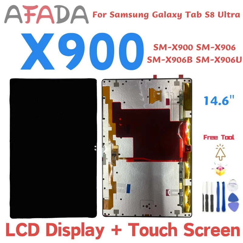 14 6 &quotдля Samsung Galaxy Tab S8 Ultra X900 ЖК-дисплей с цифровым преобразователем сенсорного