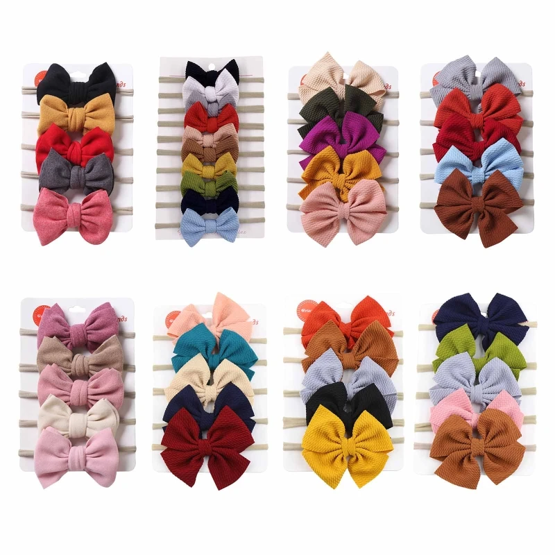 

5 шт., Мягкая повязка на голову с бантом