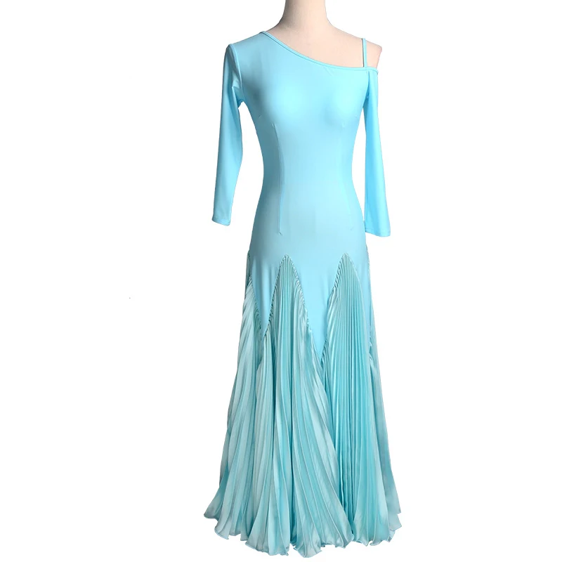 Стандартное бальное платье женский костюм на одно плечо для вальса фламенко