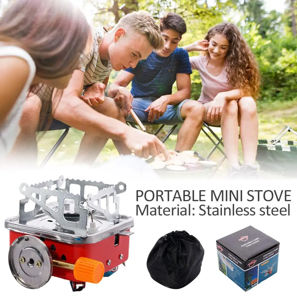 

Mini Camping Stove Foldable Barbecue BBQ Outdoor Cassette Gas Square Palm Stove Portable Picnic Cooker Spring Outing