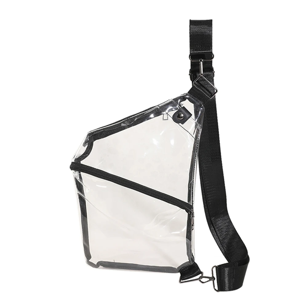 

Сумка на пояс из ПВХ, модная прозрачная дорожная сумка на грудь, повседневная регулируемая сумка на ремешке, удобная походная сумка для покупок на открытом воздухе