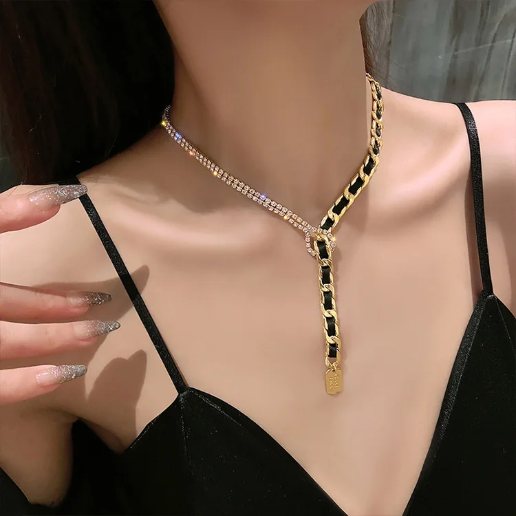 

Очаровательное массивное дизайнерское ожерелье для женщин, модное ожерелье с подвеской, цепочка-чокер, повседневное ювелирное изделие уни...