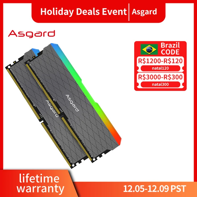 Asgard memoria ram RGB RAM ddr4 8GBx2 16GBx2 3200MHz W2 Series ddr4 ram 1.35V dual-channel DIMM desktop memory ram