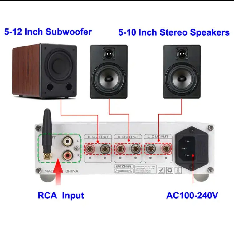 Аудиосистема Hi-Fi 3255-A BT5.0, цифровой усилитель высокой мощности, мини-усилитель класса D 300 Втx2 для стерео домашнего кинотеатра (art.: 3920cd807633f) - 3920cd807633f