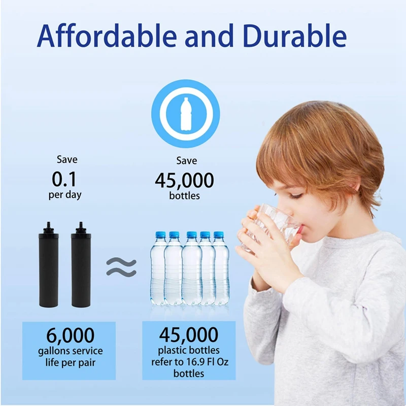 4 шт. запасные части для фильтра воды черные фильтров BERKEY BB9-2 системы фильтрации с