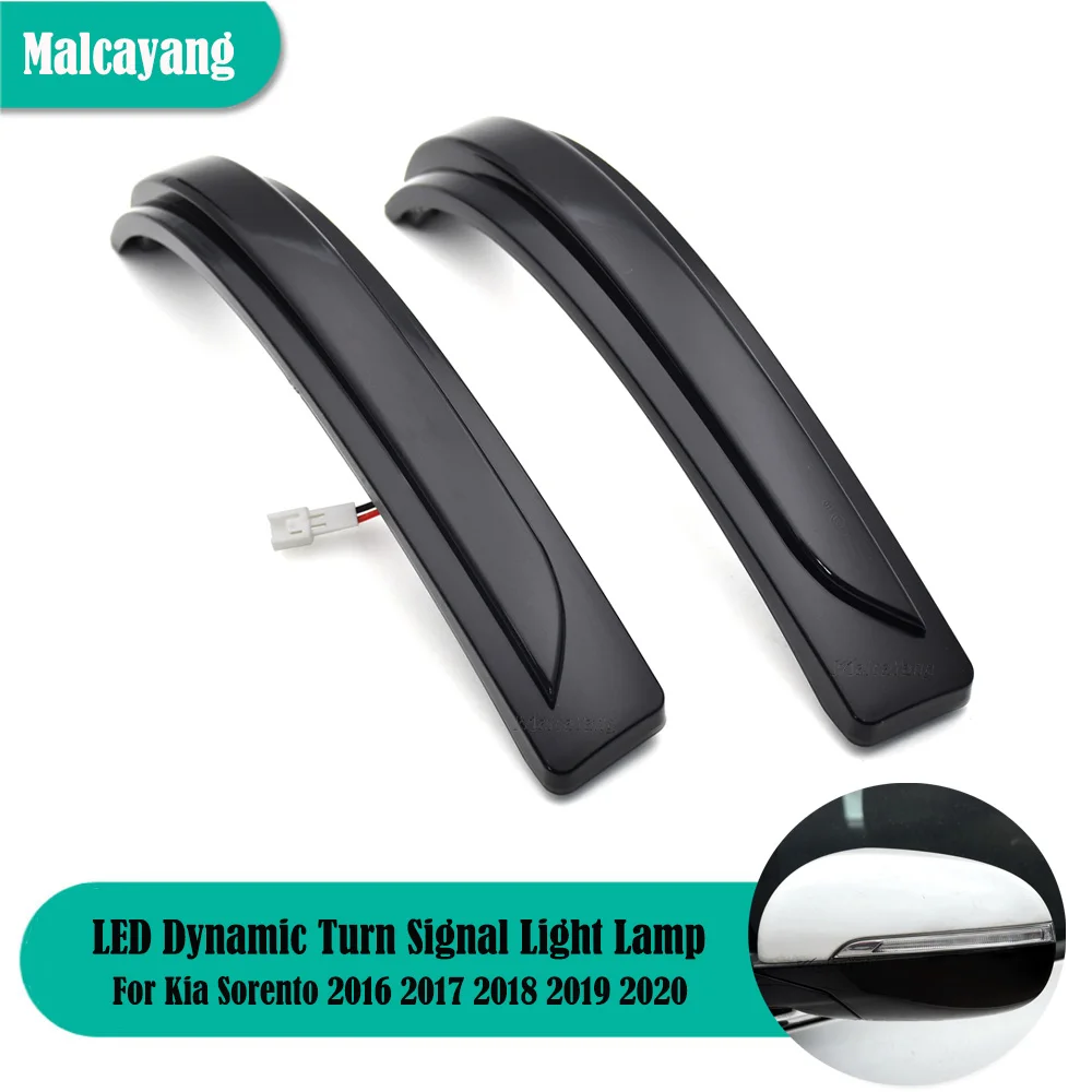 

For Kia Sorento 2016 2017-2020 Car Styling 2X LED Dynamic Turn Signal Light Side Mirror Blinker Sequential Indicator Lamp