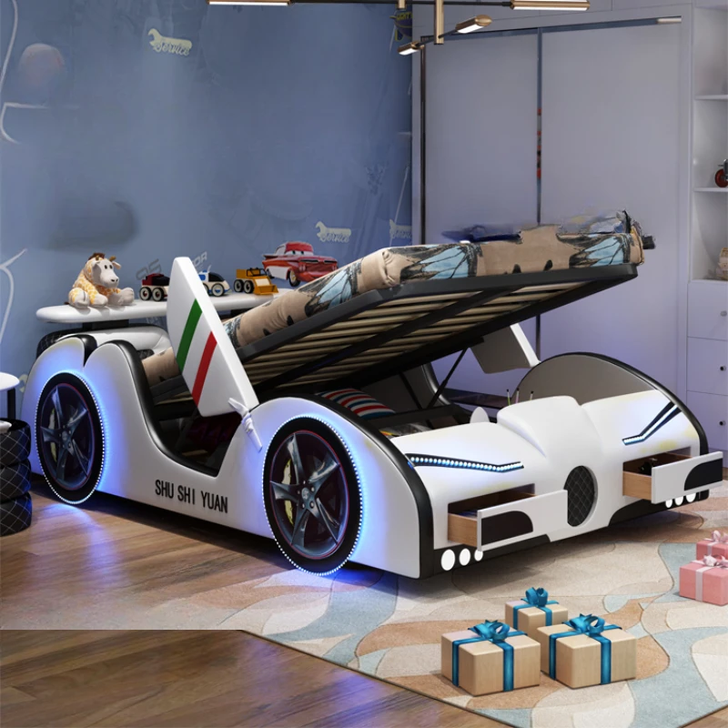 Автомобильная Роскошная Современная двуспальная кровать для мальчиков