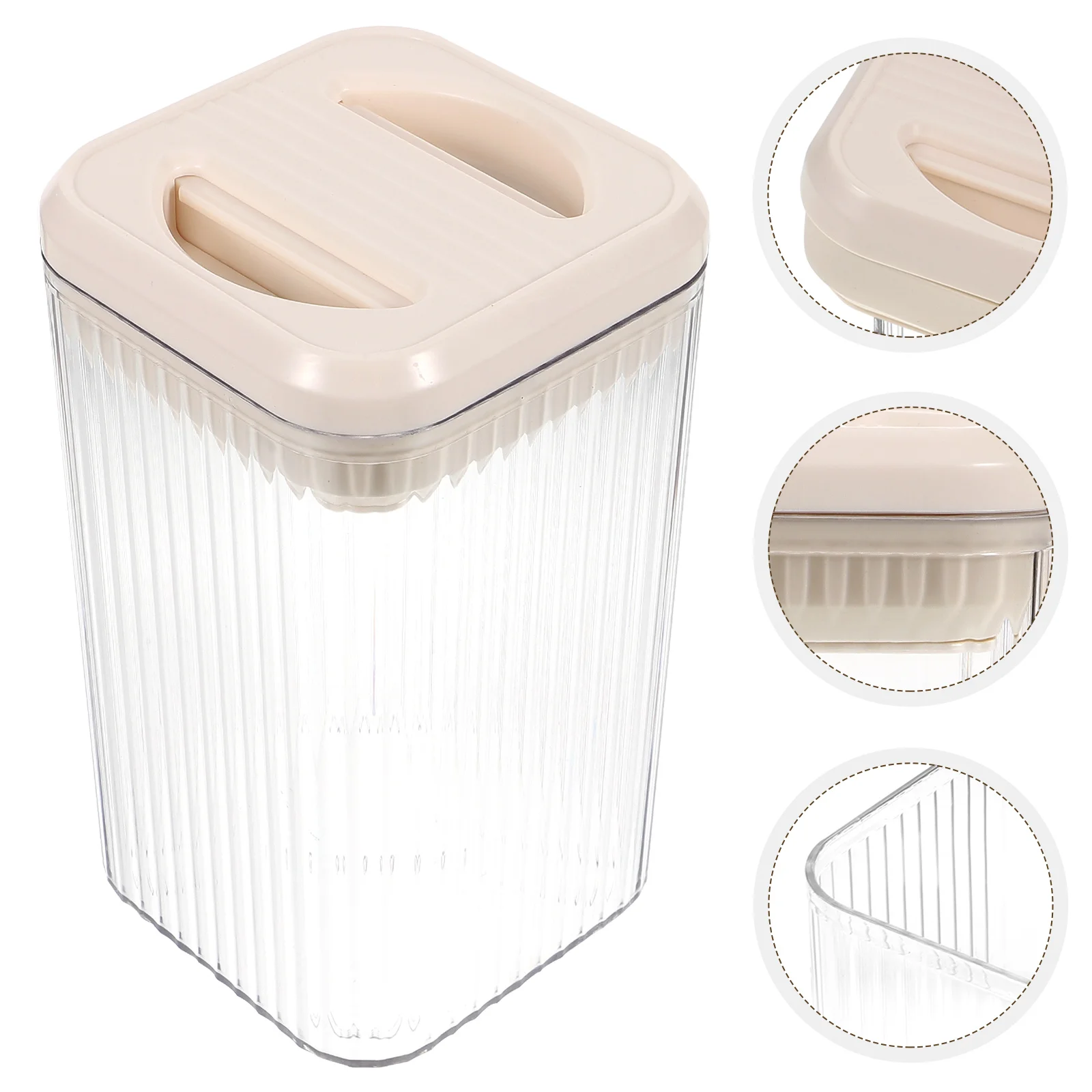 

Plastic Food Containers Coffee Airtight Jar Bean Storage Canister Jars Canisters Lids Snack