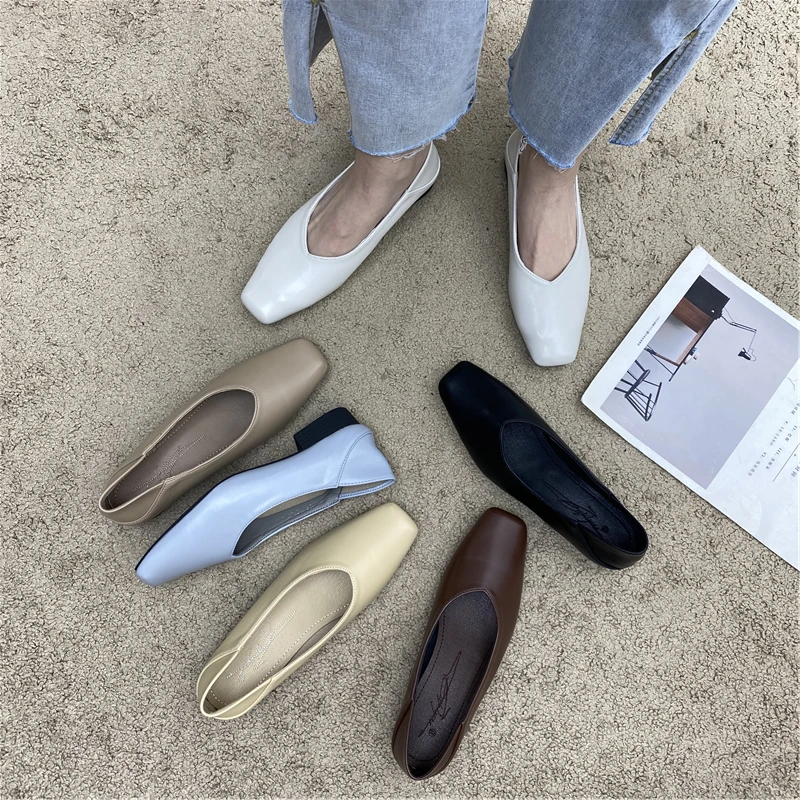 

Flat Moccasin Flat Shoes Comfortable Slip on Mules Shoes Fashion Designer Ladies Daily Spring Loafer Shoes Female Feetwear