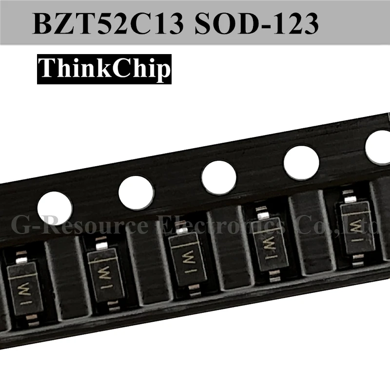 

(100 шт.) BZT52C13 SOD-123 SMD 1206 стабилизированный диод напряжения 13 в (маркировка WI)