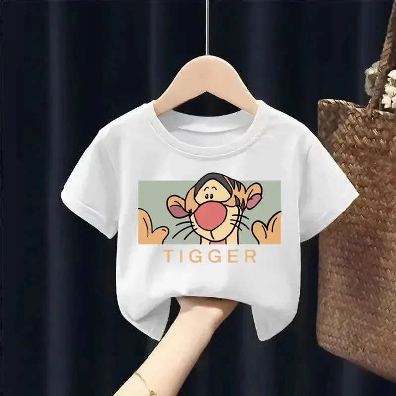 Хлопковая Футболка Для Детей С Короткими Рукавами Топ Унисекс Мультяшным
