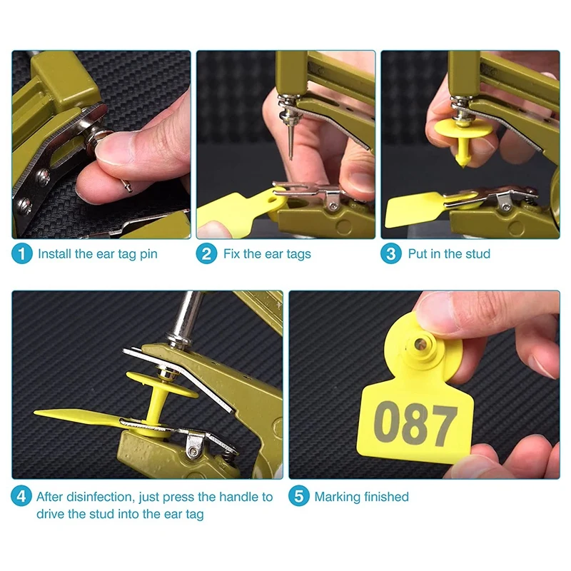 Ушные бирки для свиней пронумерованные 100 наборов пластиковых бирок