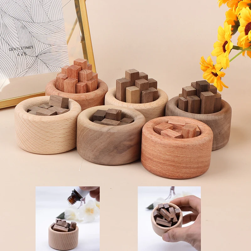 

Wooden Aroma Essential Oil Diffuser Car Fragrance Oil Diffuser Sleep Aid Office