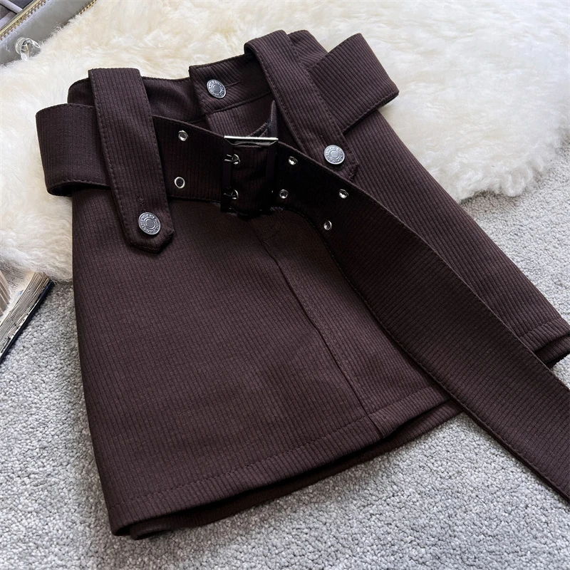 

Autumn Winter Vintage Corduroy Mini Shorts Women High Waist A-line Package