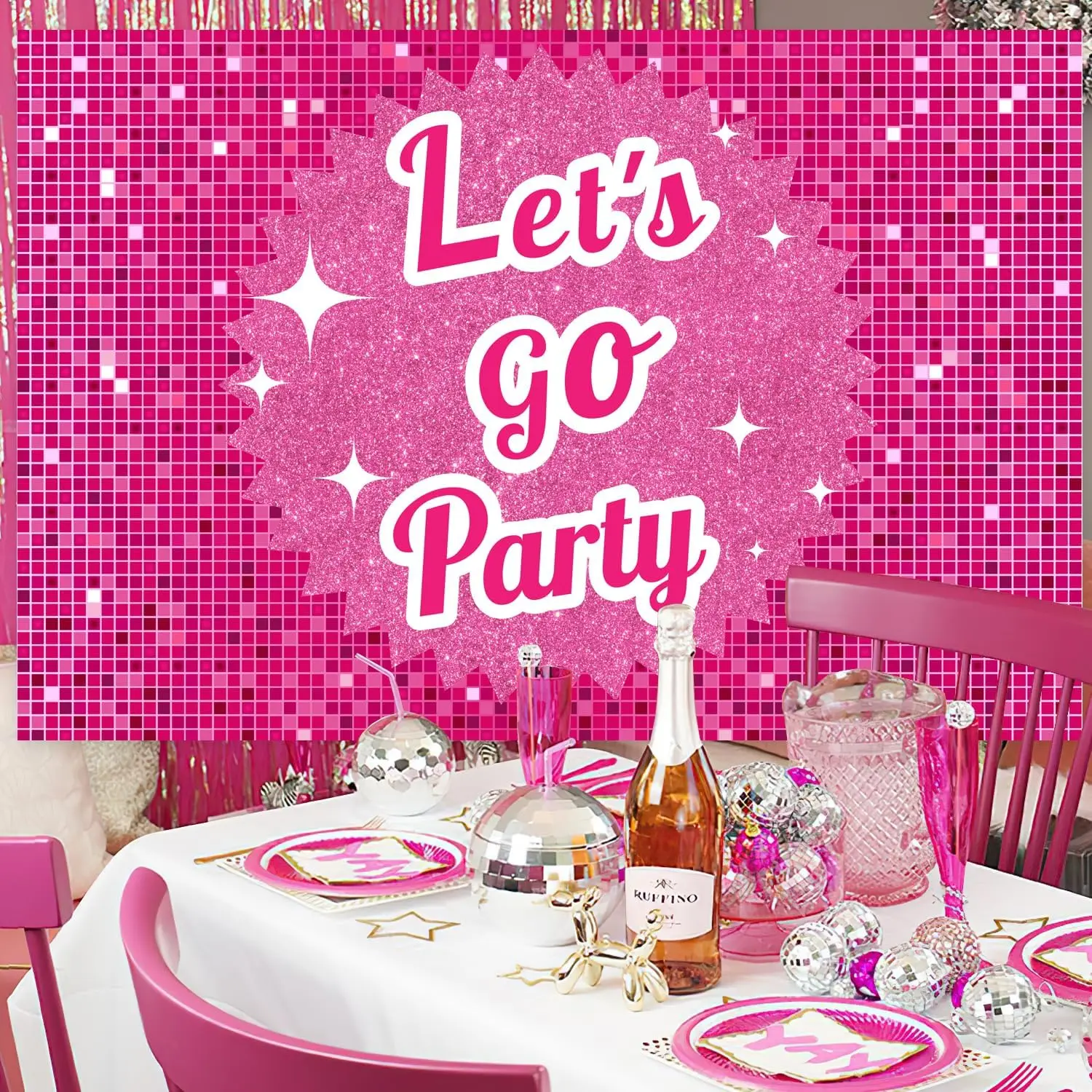 Ярко-Розовый девичник Fangleland тематические украшения для девочек женские куклы на