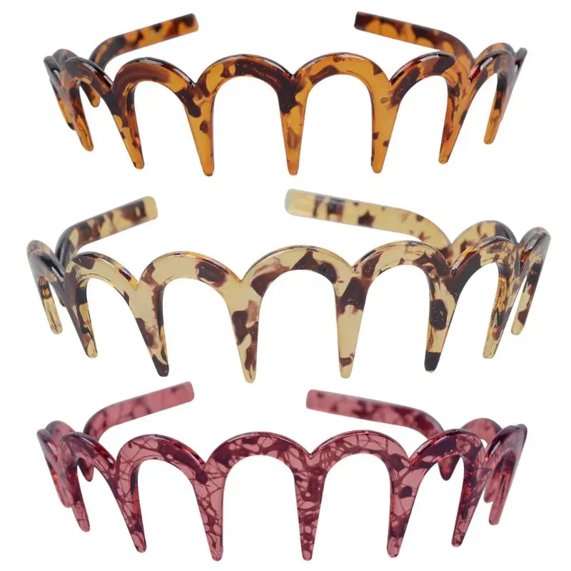

Fashion Sharks Tooth Hair Comb U Shape Headband Hair Tiara Gifts for Women Men