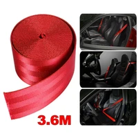 3 6m car seat belt retractable nylon webbing auto interior parts high strength polyester seat lap safety strap accessories
