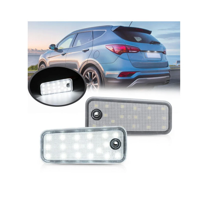 

2 шт. светодиодный номерной знак белый свет без ошибок для Hyundai Santa DM Grand Santa Fe NC 2013-2018 светильник ка номерного знака