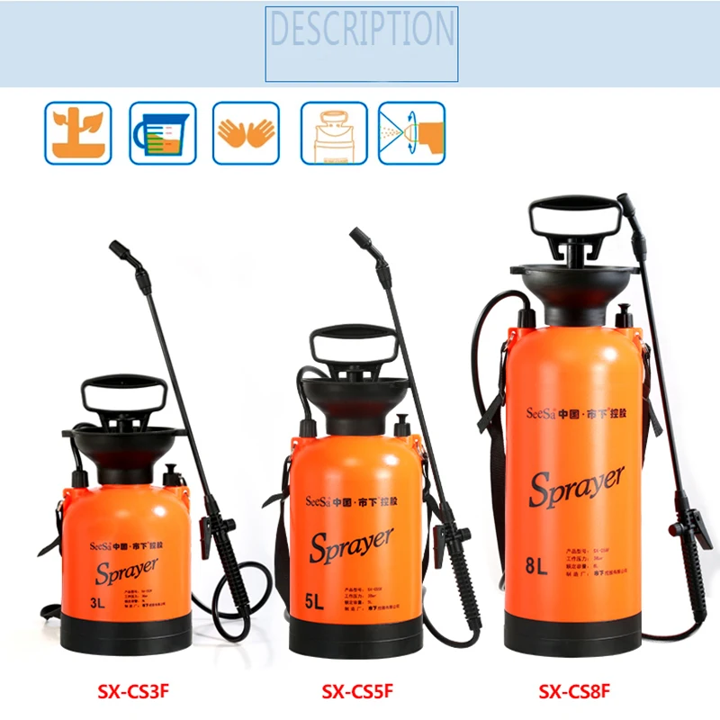 3L 5L Manual air pressure sprayer for flowers gardening tool irrigation sprayer agricultural cleaning tools spray bottle