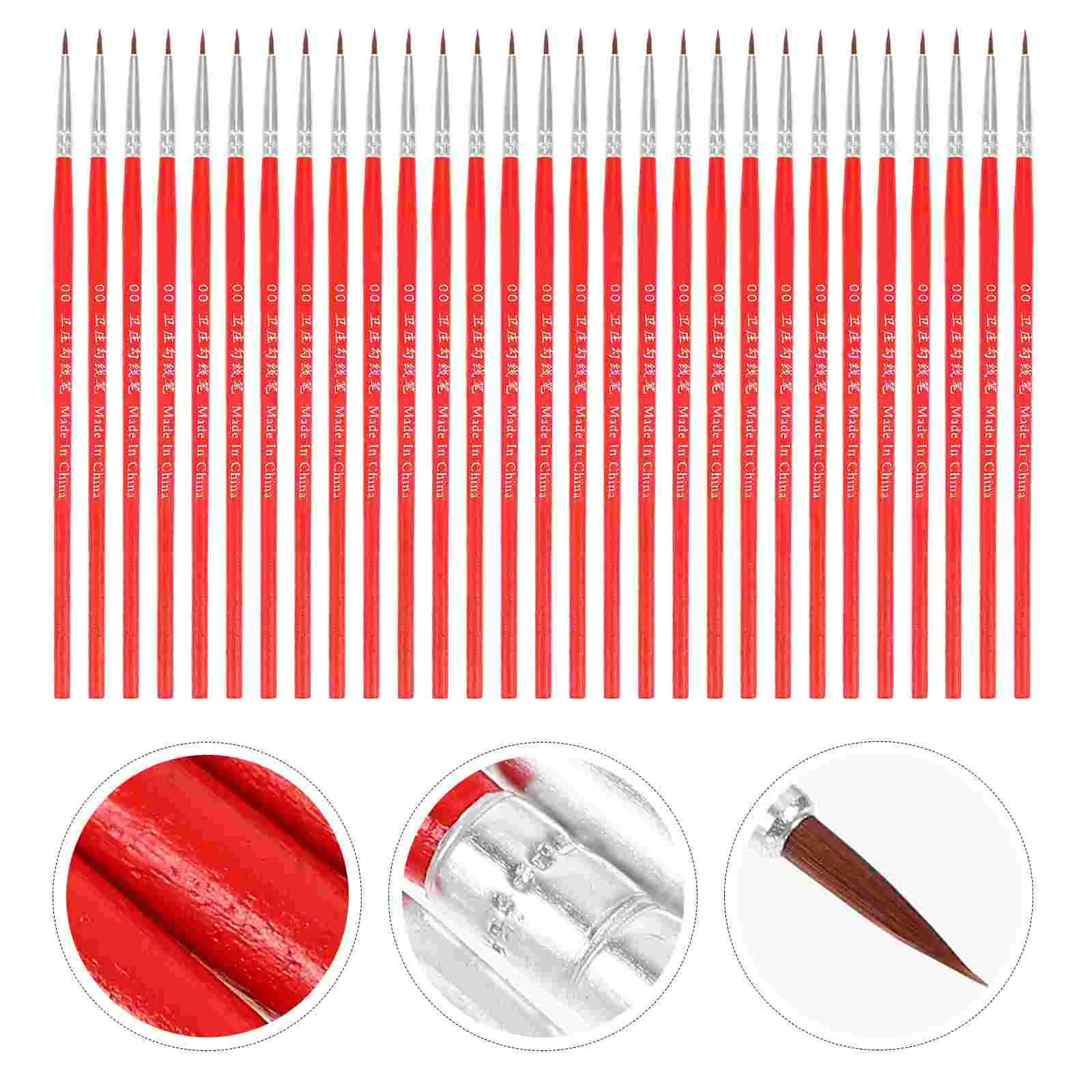 

100Pcs Detail Brush Miniature Painting Brushes Nylon Hair Brushes Brush for Watercolor Oil Nail Scale Model Painting Drawing (