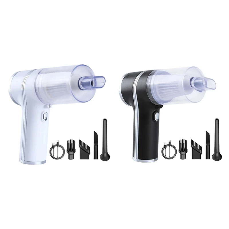 Автомобильный пылесос с подсветкой 9000 па прозрачной чашкой